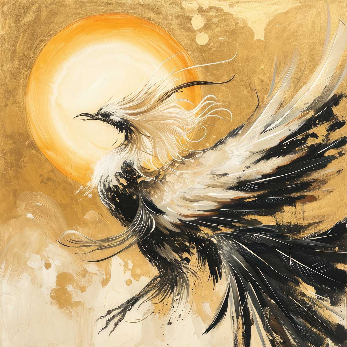 鳳凰 ほうおう フェニックス 開運 正方形ポスター 豪華 絵画風 掛け軸風 浮世絵 金運 開運 グッズ 魔除け 鬼門 風水 幸せ 幸福 金 ゴールド 福 四角 デザイン ポスター スクエア インテリア デザイン プリント お洒落 かっこいい【sq-poster-1325】|ファッションポスターEFPI