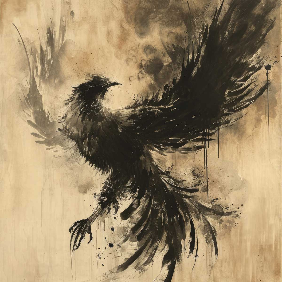鳳凰 ほうおう フェニックス 開運 正方形ポスター 豪華 絵画風 掛け軸風 浮世絵 金運 開運 グッズ 魔除け 鬼門 風水 幸せ 幸福 金 ゴールド 福 四角 デザイン ポスター スクエア インテリア デザイン プリント お洒落 かっこいい【sq-poster-1345】