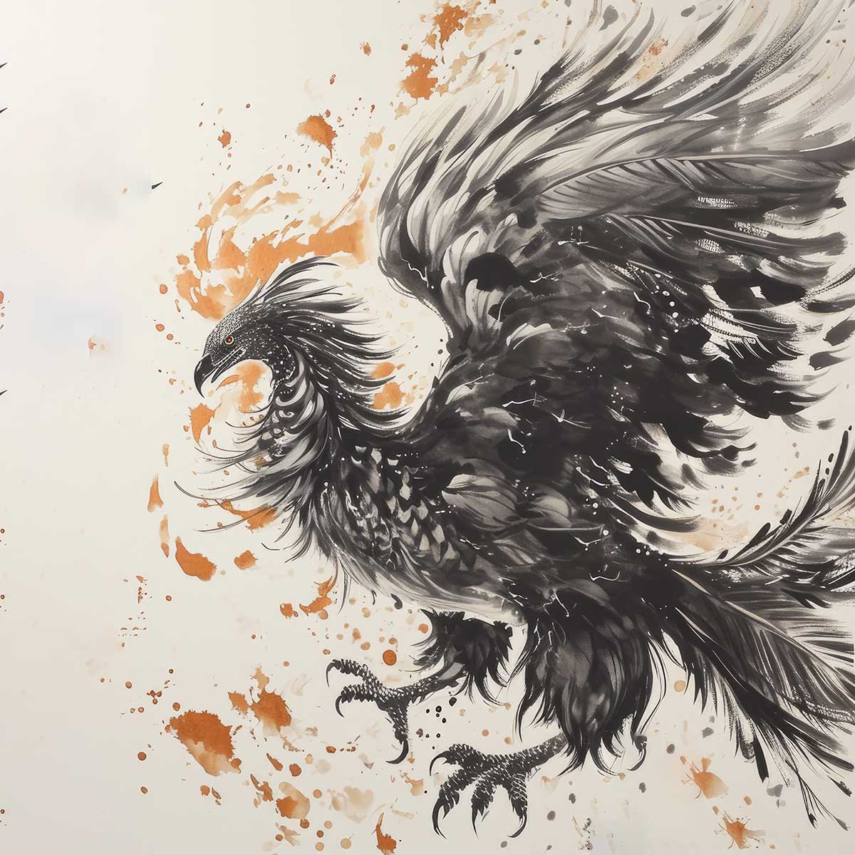 鳳凰 ほうおう フェニックス 開運 正方形ポスター 豪華 絵画風 掛け軸風 浮世絵 金運 開運 グッズ 魔除け 鬼門 風水 幸せ 幸福 金 ゴールド 福 四角 デザイン ポスター スクエア インテリア デザイン プリント お洒落 かっこいい【sq-poster-1367】｜ファッションポスターEFPI