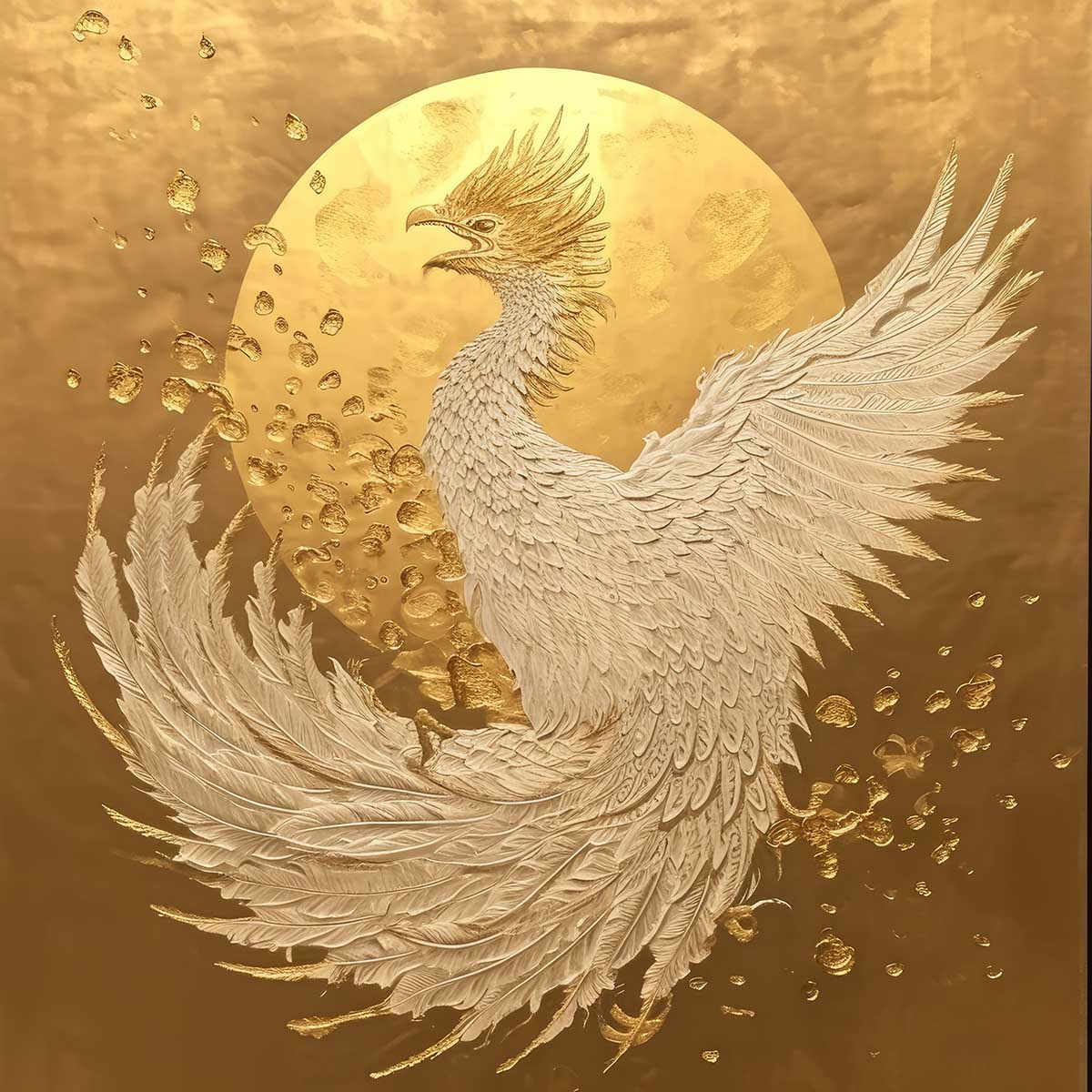 楽天市場】鳳凰 ほうおう フェニックス 開運 正方形ポスター 豪華 絵画