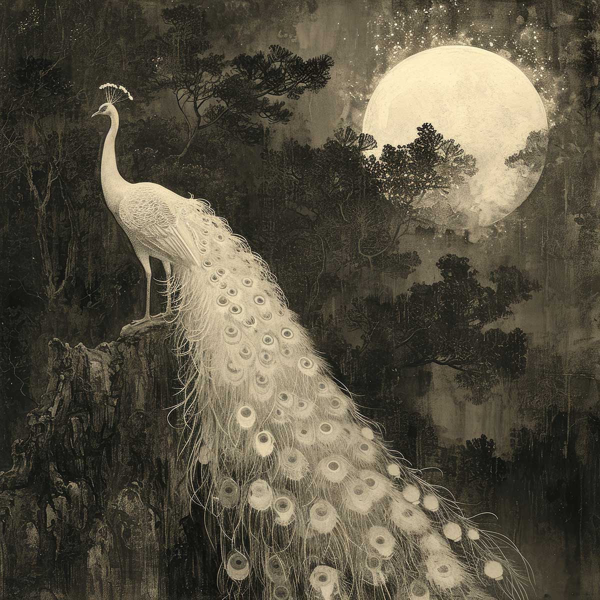 縁起物 孔雀 クジャク 正方形ポスター 豪華 絵画風 掛け軸風 浮世絵 金運 開運 グッズ 魔除け 鬼門 風水 幸せ 幸福 金 ゴールド 福 四角 デザイン ポスター スクエア インテリア デザイン プリント お洒落 かっこいい【sq-poster-1500】|ファッションポスターEFPI