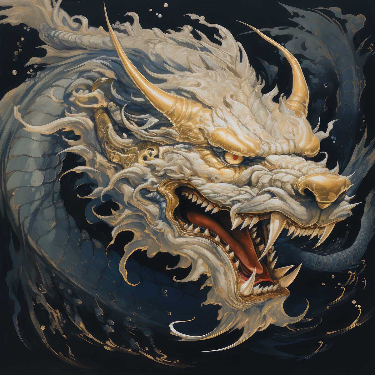 金運 龍 ドラゴン 正方形ポスター ゴールド 竜 風水 魔除け 竜神 グッズ アイテム 四角 デザイン ポスター スクエア ５センチ刻みでサイズ豊富 インテリア デザイン プリント 絵画 オフィス 住宅 店舗 お洒落 かっこいい【sq-poster-516】