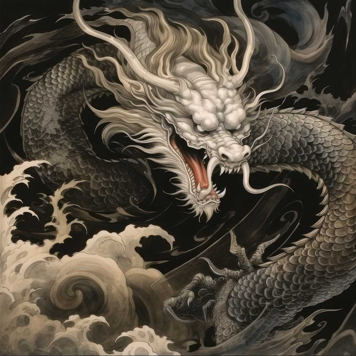 金運 龍 ドラゴン 正方形ポスター ゴールド 竜 風水 魔除け 竜神 グッズ アイテム 四角 デザイン ポスター スクエア ５センチ刻みでサイズ豊富 インテリア デザイン プリント 絵画 オフィス 住宅 店舗 お洒落 かっこいい【sq-poster-575】｜ファッションポスターEFPI