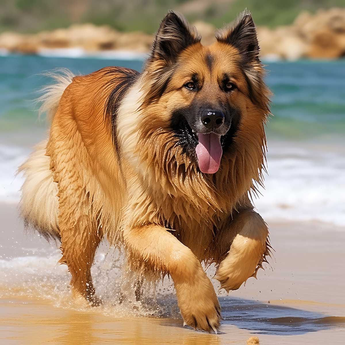 ゴールデン・レトリバー 犬 ドッグ 動物 波 サーフ ビーチ 走る ペット 夏 正方形ポスター 四角 デザイン ポスター スクエア 5センチ刻みでサイズ豊富 インテリア デザイン プリント 絵画 オフィス 住宅 店舗 お洒落 かっこいい【sq-poster-614】|ファッションポスターEFPI