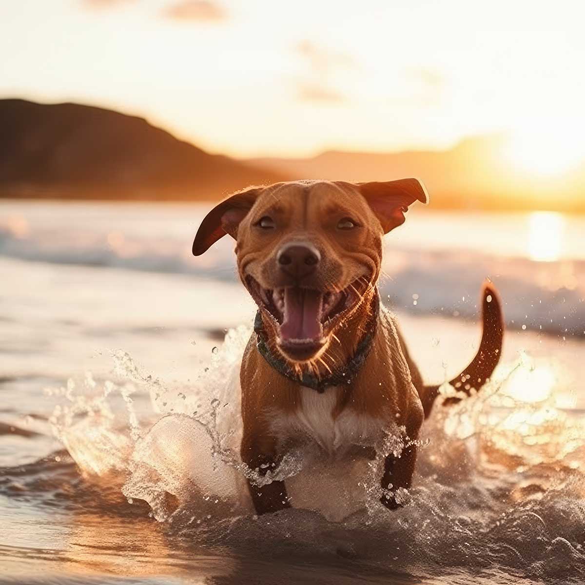 アメリカンピットブルテリア 犬 ドッグ 動物 波 サーフ ビーチ 走る ペット 夏 正方形ポスター 四角 デザイン ポスター スクエア 5センチ刻みでサイズ豊富 インテリア デザイン プリント 絵画 オフィス 住宅 店舗 お洒落 かっこいい【sq-poster-676】|ファッションポスターEFPI