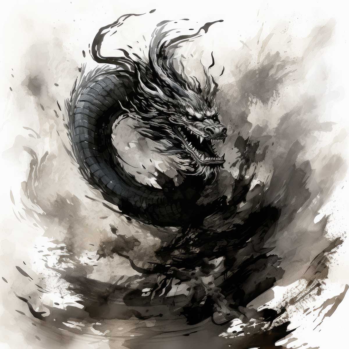ドラゴン 辰年 龍 画 竜 竜神 正方形ポスター 干支 2024 縁起物 グッズ アイテム 竜神様 神龍 金運 幸福 四角 デザイン ポスター スクエア 5センチ刻みでサイズ豊富 インテリア デザイン プリント 絵画 オフィス 住宅 店舗 お洒落 かっこいい【sq-poster-690】|ファッションポスターEFPI