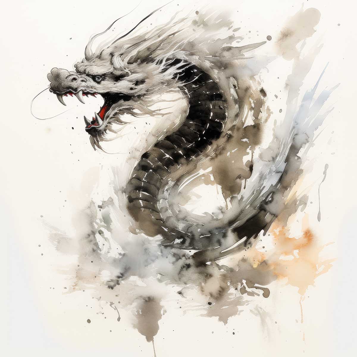 ドラゴン 辰年 龍 画 竜 竜神 正方形ポスター 干支 2024 縁起物 グッズ アイテム 竜神様 神龍 金運 幸福 四角 デザイン ポスター スクエア ５センチ刻みでサイズ豊富 インテリア デザイン プリント 絵画 オフィス 住宅 店舗 お洒落 かっこいい【sq-poster-692】｜ファッションポスターEFPI
