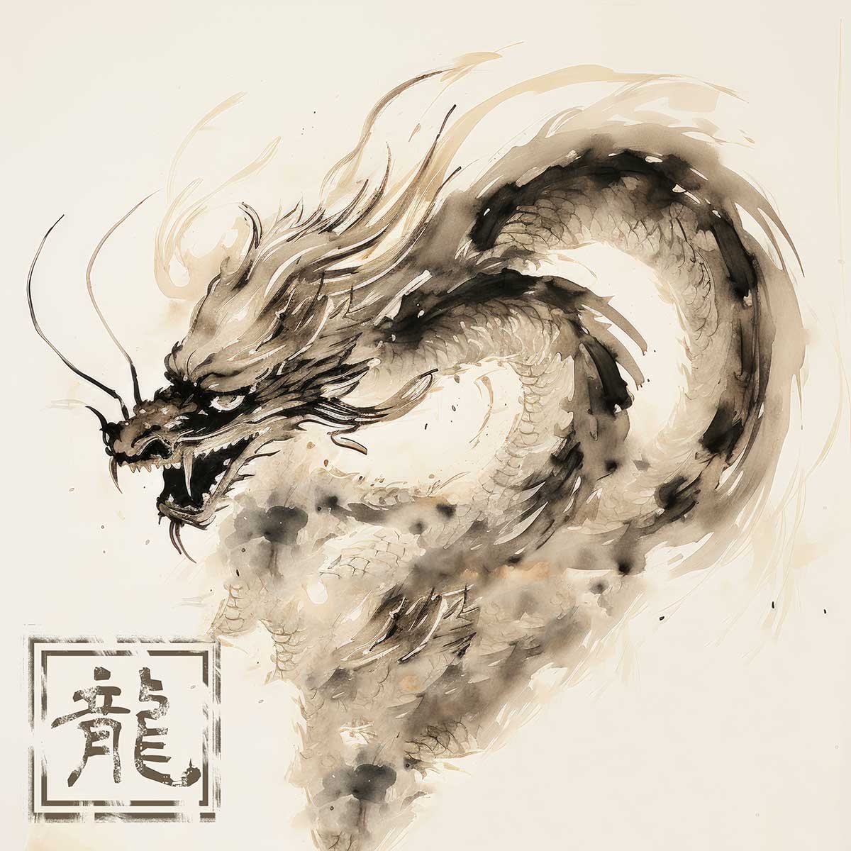 ドラゴン 辰年 龍 画 竜 竜神 正方形ポスター 干支 2024 縁起物 グッズ アイテム 竜神様 神龍 金運 幸福 四角 デザイン ポスター スクエア ５センチ刻みでサイズ豊富 インテリア デザイン プリント 絵画 オフィス 住宅 店舗 お洒落 かっこいい【sq-poster-707】 11,242円