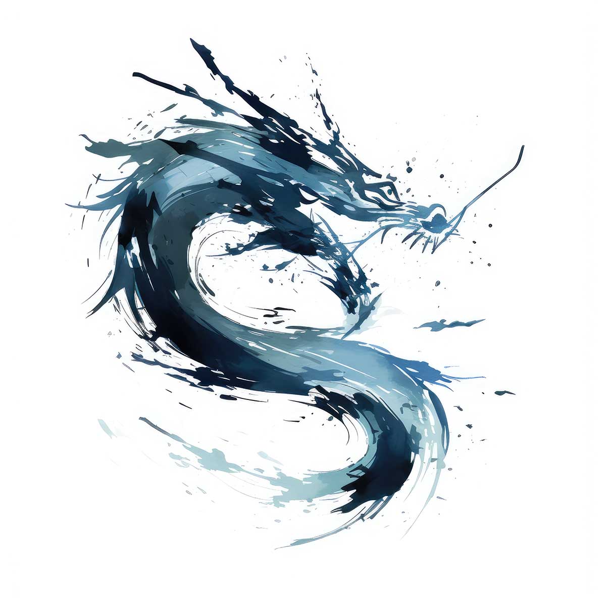 ドラゴン 辰年 龍 画 竜 竜神 正方形ポスター 干支 2024 縁起物 グッズ アイテム 竜神様 神龍 金運 幸福 四角 デザイン ポスター スクエア ５センチ刻みでサイズ豊富 インテリア デザイン プリント 絵画 オフィス 住宅 店舗 お洒落 かっこいい【sq-poster-736】｜ファッションポスターEFPI