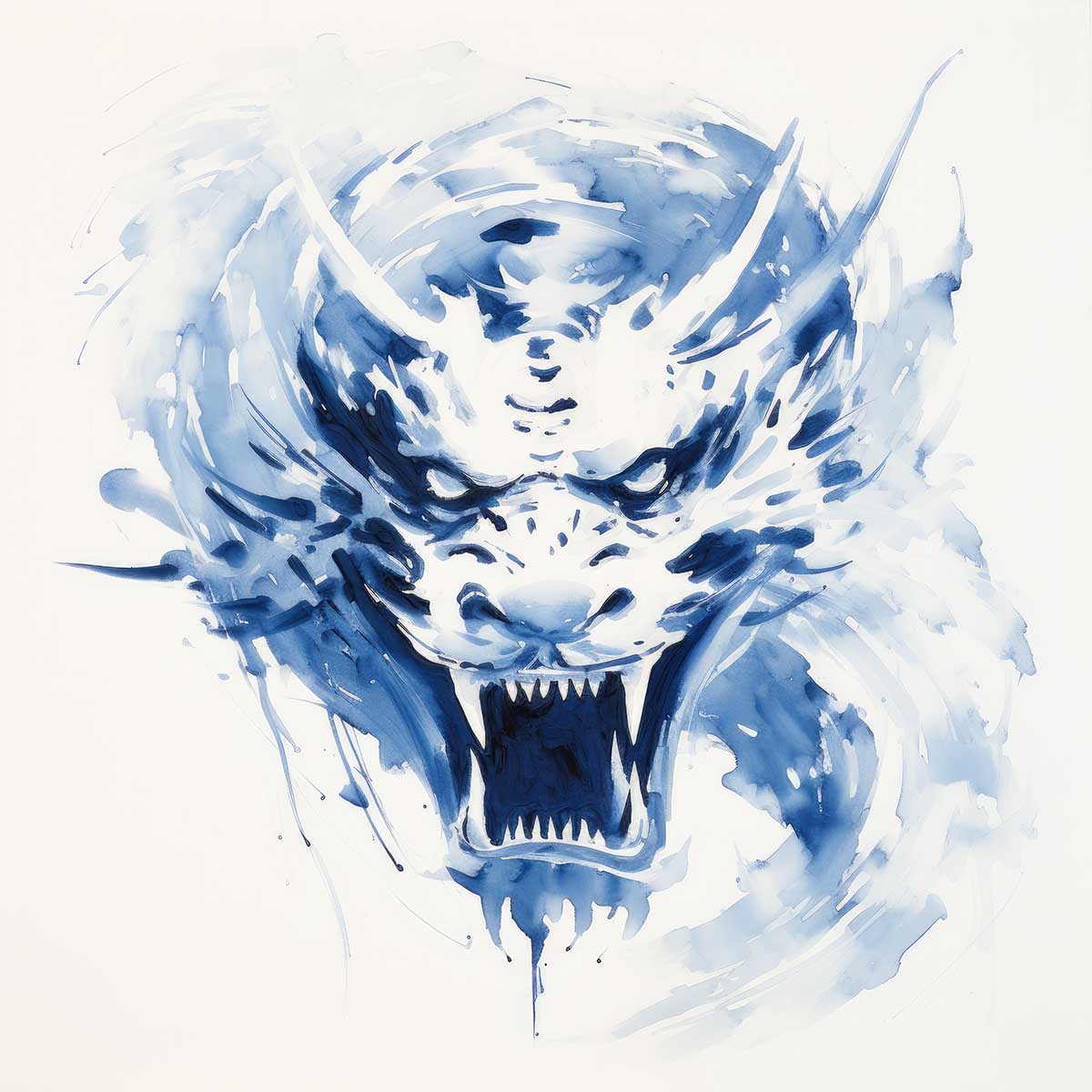 ドラゴン 辰年 龍 画 竜 竜神 正方形ポスター 干支 2024 縁起物 グッズ アイテム 竜神様 神龍 金運 幸福 四角 デザイン ポスター スクエア ５センチ刻みでサイズ豊富 インテリア デザイン プリント 絵画 オフィス 住宅 店舗 お洒落 かっこいい【sq-poster-752】｜ファッションポスターEFPI