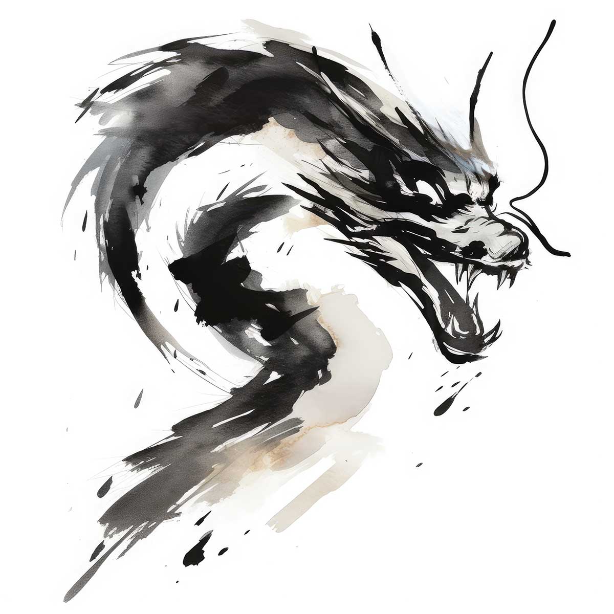 ドラゴン 辰年 龍 画 竜 竜神 正方形ポスター 干支 2024 縁起物 グッズ アイテム 竜神様 神龍 金運 幸福 四角 デザイン ポスター スクエア 5センチ刻みでサイズ豊富 インテリア デザイン プリント 絵画 オフィス 住宅 店舗 お洒落 かっこいい【sq-poster-756】|ファッションポスターEFPI