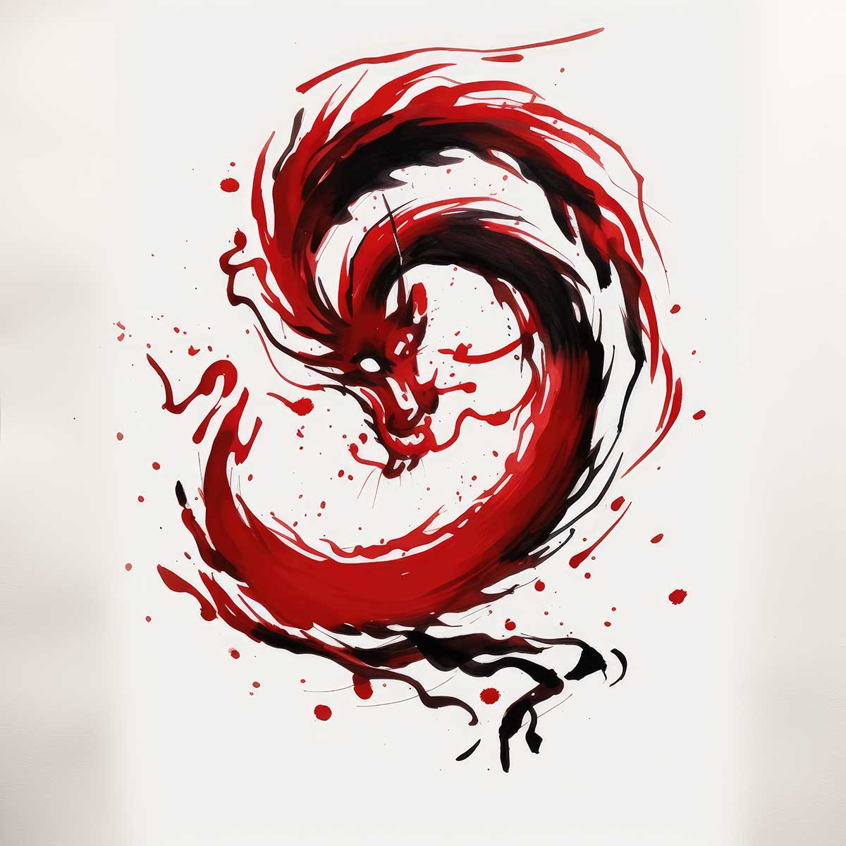 ドラゴン 辰年 龍 画 竜 竜神 正方形ポスター 干支 2024 縁起物 グッズ アイテム 竜神様 神龍 金運 幸福 四角 デザイン ポスター スクエア ５センチ刻みでサイズ豊富 インテリア デザイン プリント 絵画 オフィス 住宅 店舗 お洒落 かっこいい【sq-poster-768】