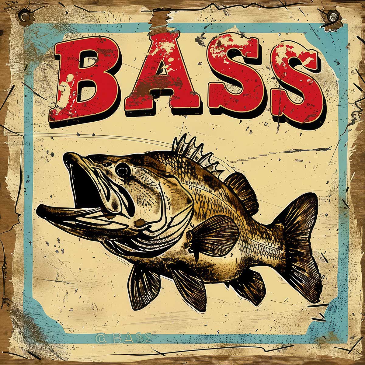 ブラックバス blackbass フィッシング 正方形ポスター ルアー 魚 釣り レトロ 趣味 水族館 動物 四角 デザイン ポスター スクエア インテリア デザイン プリント 絵画 オフィス 住宅 店舗 お洒落 かっこいい【sq-poster-1858】 10,934円