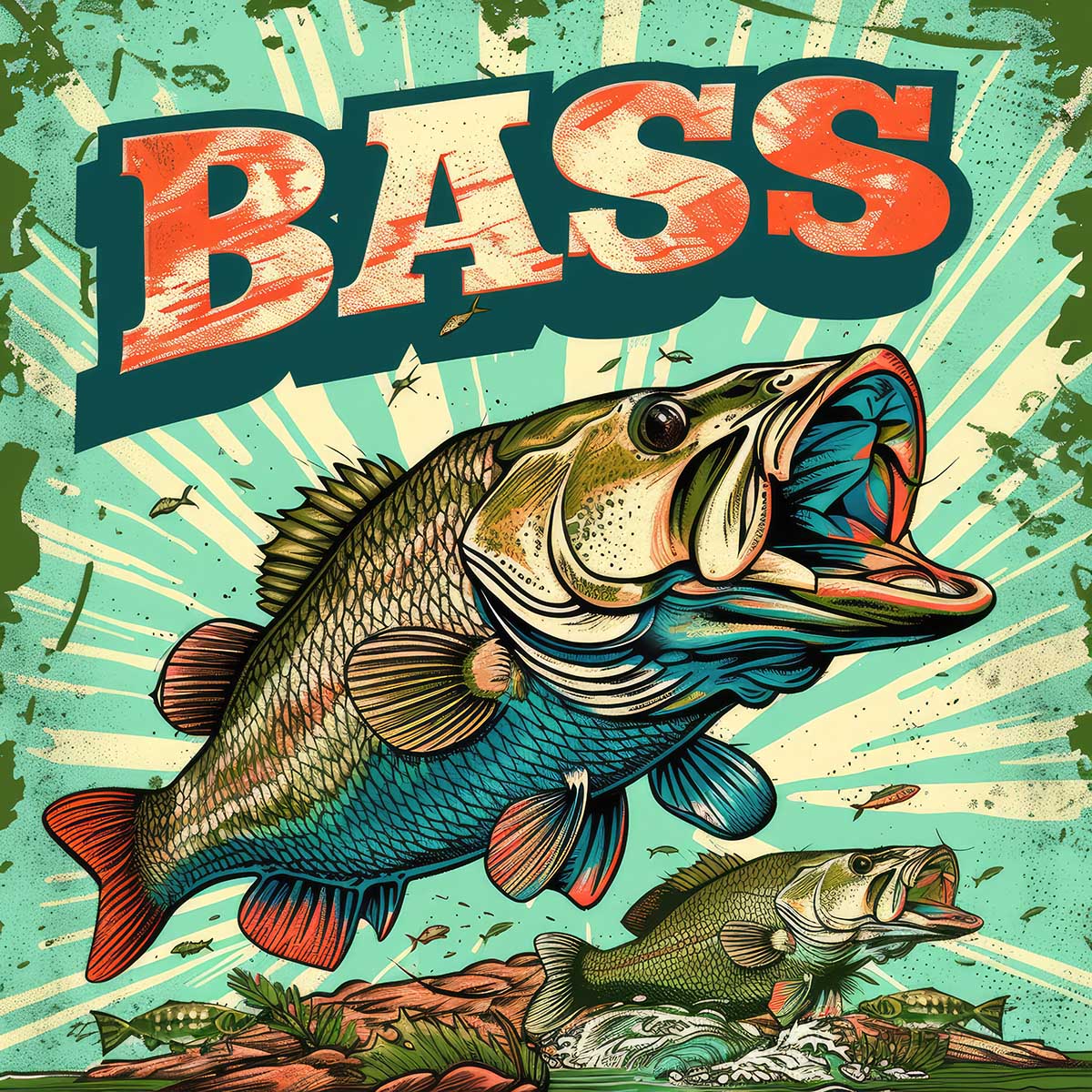 ブラックバス blackbass フィッシング 正方形ポスター ルアー 魚 釣り レトロ 趣味 水族館 動物 四角 デザイン ポスター スクエア インテリア デザイン プリント 絵画 オフィス 住宅 店舗 お洒落 かっこいい【sq-poster-1899】 11,396円
