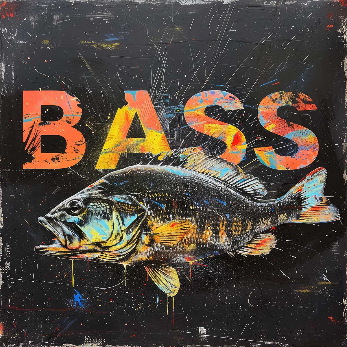 ブラックバス blackbass フィッシング 正方形ポスター ルアー 魚 釣り レトロ 趣味 水族館 動物 四角 デザイン ポスター スクエア インテリア デザイン プリント 絵画 オフィス 住宅 店舗 お洒落 かっこいい【sq-poster-1918】