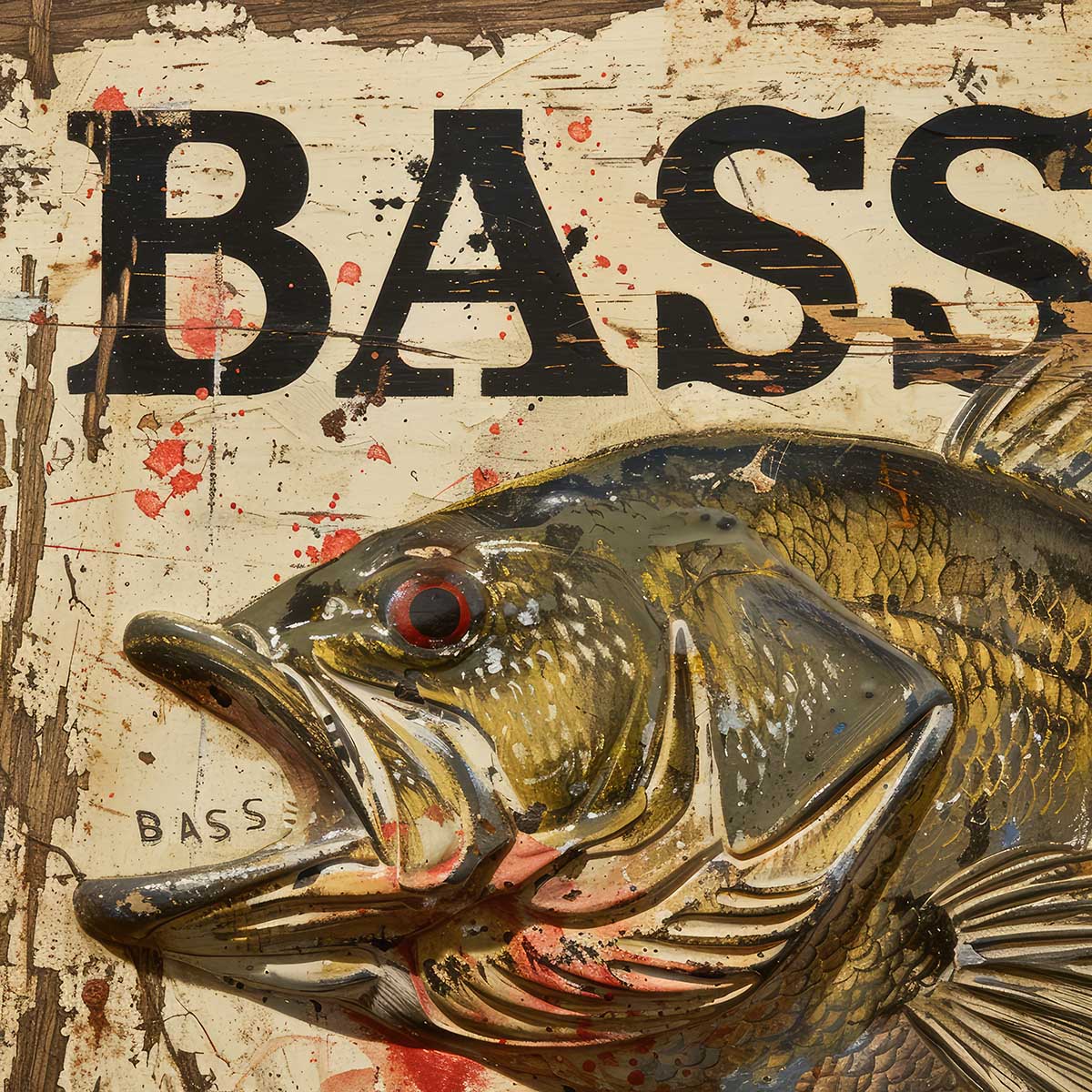ブラックバス blackbass フィッシング 正方形ポスター ルアー 魚 釣り レトロ 趣味 水族館 動物 四角 デザイン ポスター スクエア インテリア デザイン プリント 絵画 オフィス 住宅 店舗 お洒落 かっこいい【sq-poster-1937】｜ファッションポスターEFPI 19,635円