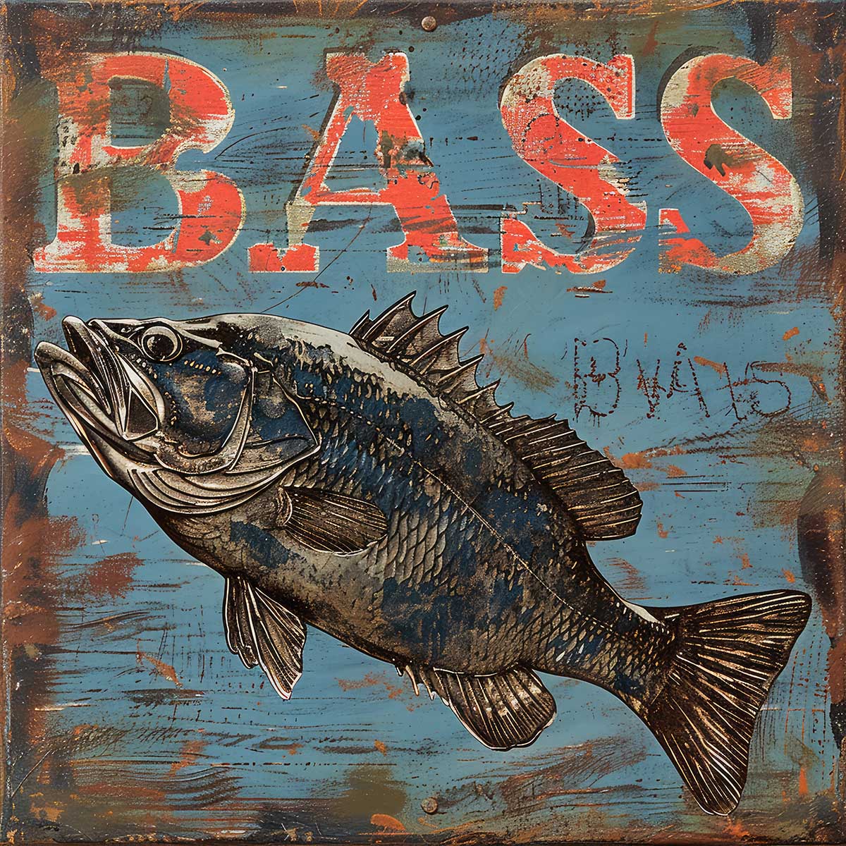 ブラックバス blackbass フィッシング 正方形ポスター ルアー 魚 釣り レトロ 趣味 水族館 動物 四角 デザイン ポスター スクエア インテリア デザイン プリント 絵画 オフィス 住宅 店舗 お洒落 かっこいい【sq-poster-1938】｜ファッションポスターEFPI 19,916円