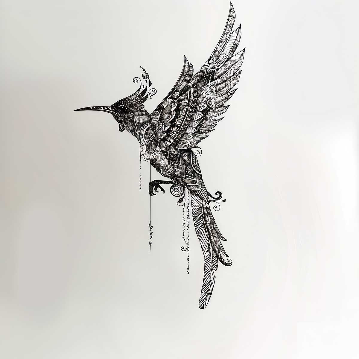 鳥 バード トライバル タトゥー 墨絵 白黒 モノクロ 版画 羽 フェザー 北欧 正方形ポスター 四角 デザイン ポスター スクエア インテリア デザイン プリント 店舗 お洒落 【sq-poster-2437】 11,704円