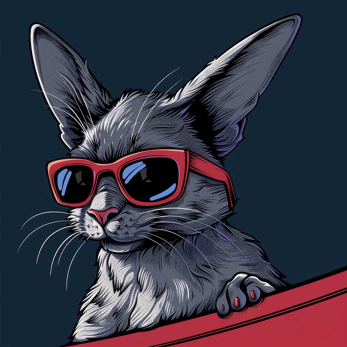 動物 サーフアニマル ポップ レトロ 野生 カラフル イラスト サングラス アメリカン コミック 正方形ポスター 四角 デザイン ポスター スクエア 5センチ刻みでサイズ豊富 インテリア デザイン プリント 絵画 オフィス 住宅 店舗 お洒落 かっこいい【sq-poster-2577】|ファッションポスターEFPI
