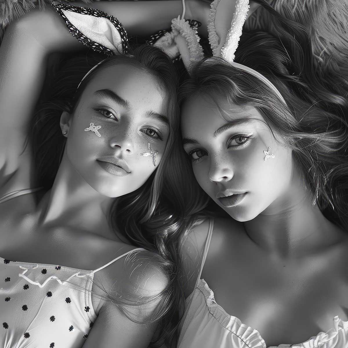 バニーガール モデル ポートレート ガールズフォト モノクロ 白黒 写真 女性モデル セクシー イースター うさぎ 正方形ポスター 四角 デザイン ポスター スクエア インテリア デザイン プリント 絵画 オフィス 住宅 店舗 お洒落 かっこいい【sq-poster-2642】|ファッションポスターEFPI