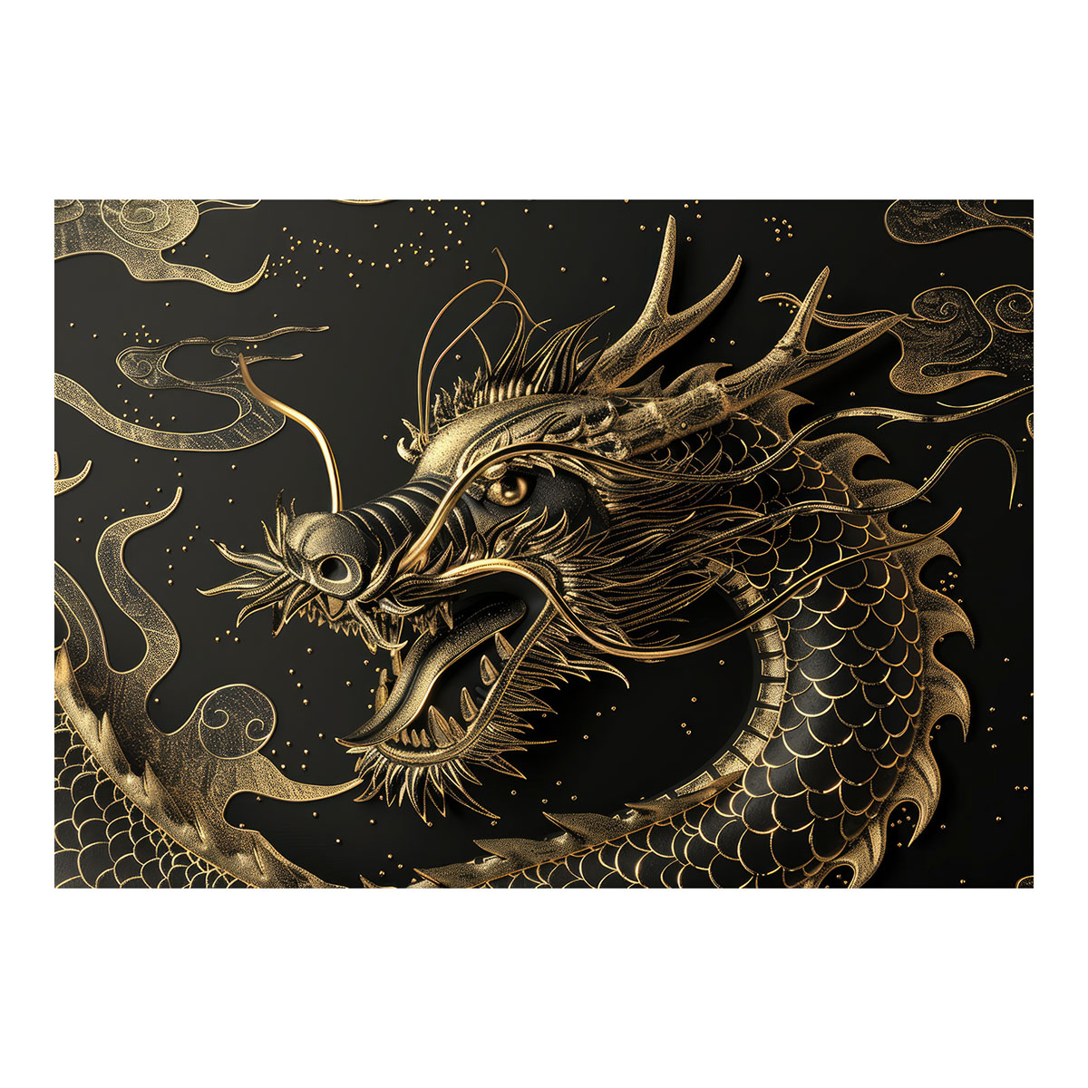 楽天市場】開運 金色 竜 龍 辰 龍神様 ポスター 用紙とサイズが選べる