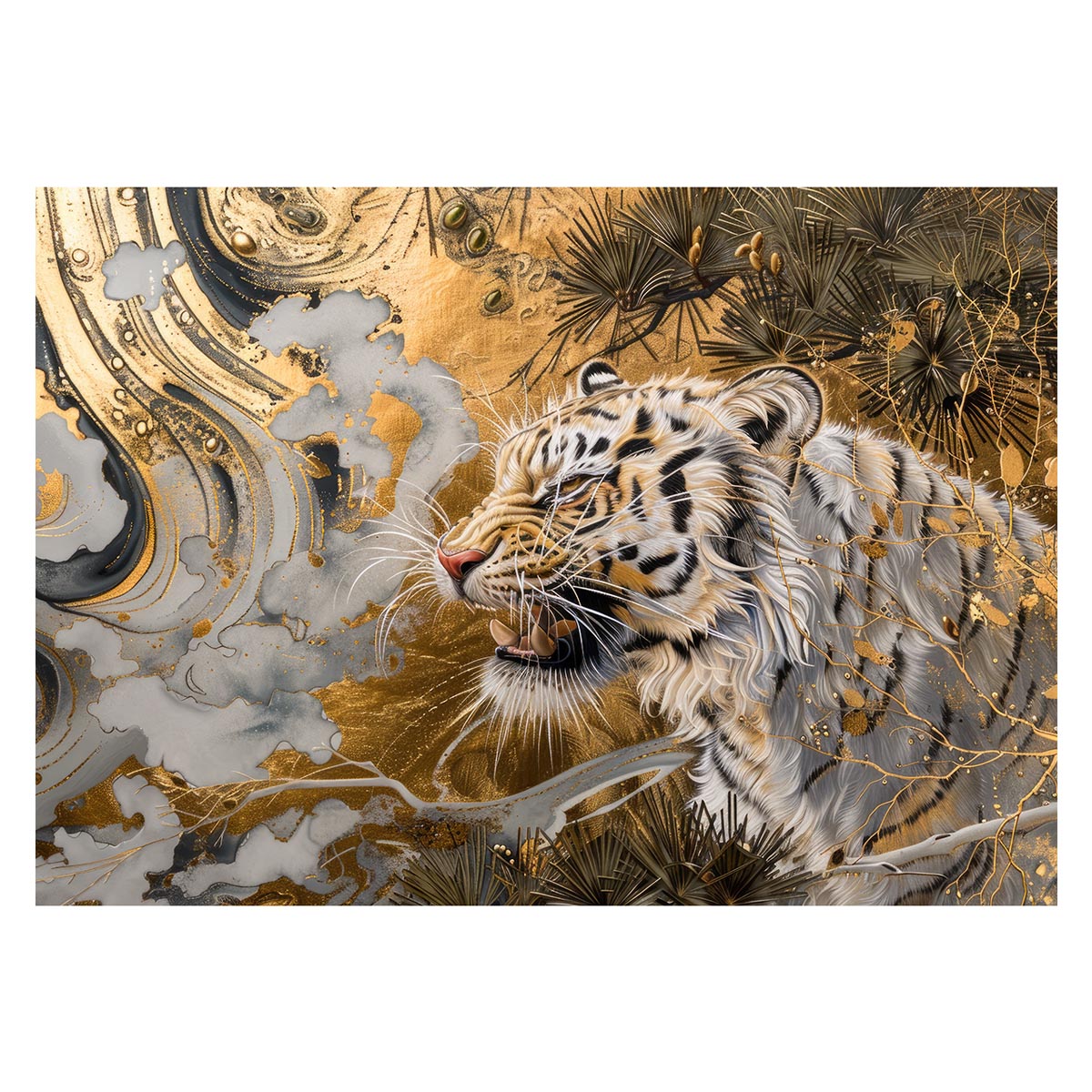 楽天市場】虎 トラ タイガー 猛虎 縁起物 ポスター 用紙とサイズが