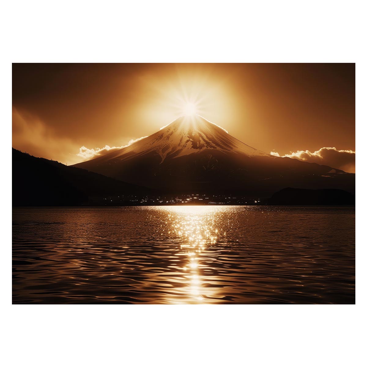 楽天市場】和風 金の富士 金運 ゴールド 山 富士山 ふじさん 横