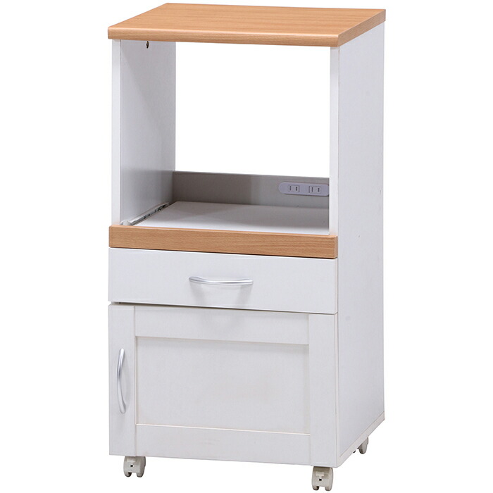 \p2倍!!クーポンあり☆サマーSALE開催中/ キッチンワゴン キッチンカウンター レンジ台 食器棚 木製 幅45cm|インテリアショップM