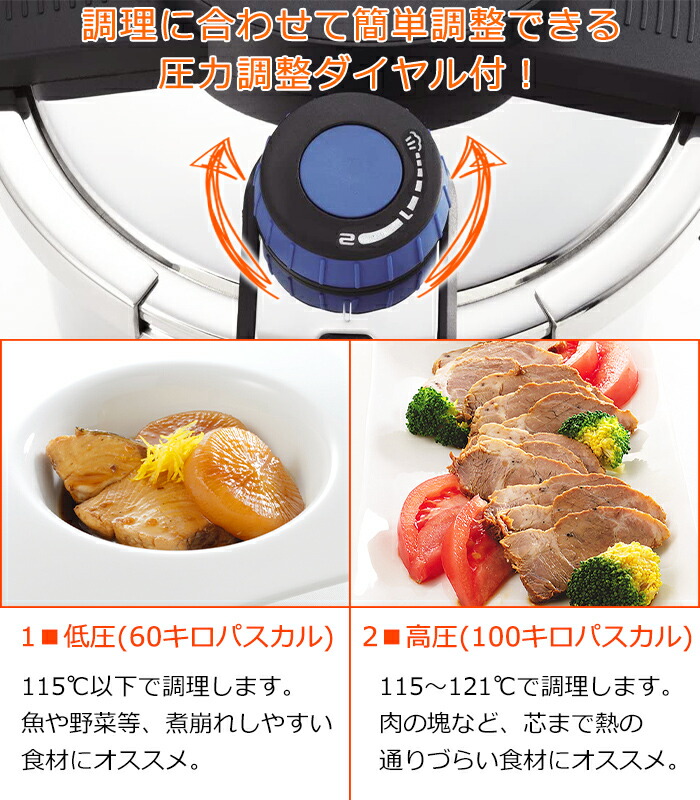 3層底ワンタッチレバー圧力鍋5.5LMPRJK-0145