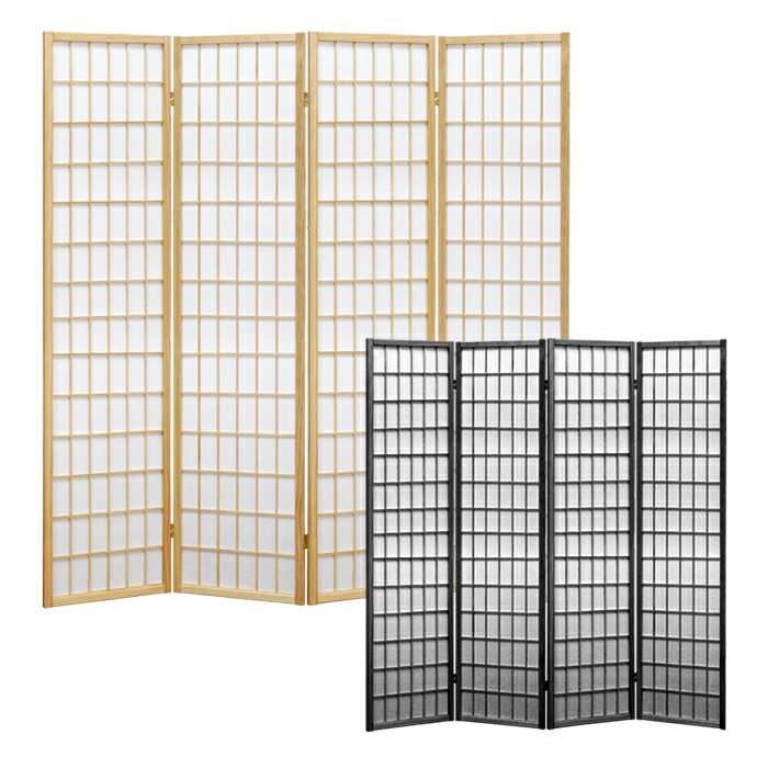 楽天市場】和風 スクリーン ハイタイプ 4連 障子風 衝立