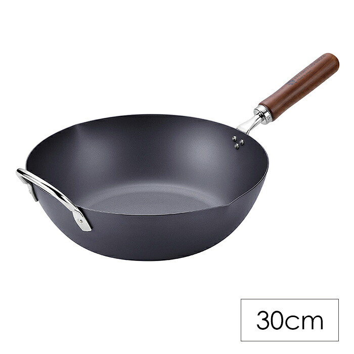 ＼土・日限定☆ポイント5倍!!／ いため鍋 フライパン 30cm 深型 鉄製 窒化加工 ガス火 IH対応 サビにくい 日本製