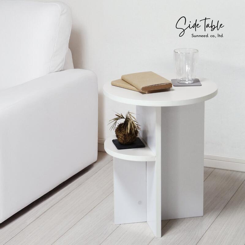 楽天市場】サイドテーブル 韓国インテリア おしゃれ 木製 丸 円形 ミニ