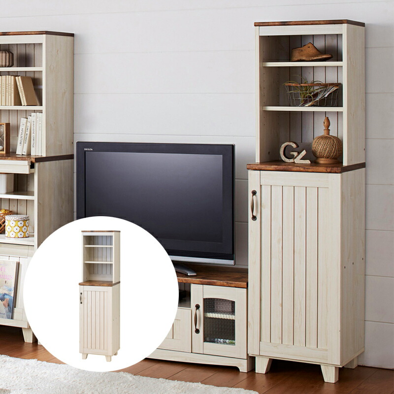 カントリー風シェルフ　アンティークキャビネット　本棚　収納ラック カントリー風シェルフ アンティークキャビネット 本棚 収納ラック