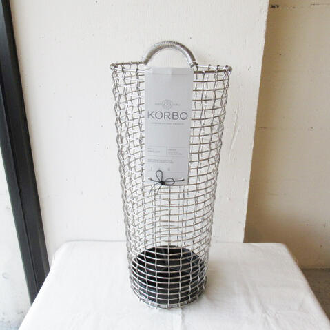 ≪貨物輸送無料≫KORBO / STAINLESS STEEL WIRE BASKET / UMBRELLA BINコルボ / ステンレス鋼 スチール写真 ワイヤーバスケットアンブレラ 瓶（傘立て）