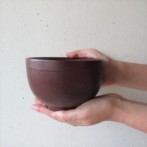 渕布多用椀刷毛根来/刷毛曙山岸厚夫の漆の器お椀/汁椀/椀/お味噌汁椀/国産/日本製/漆/漆器/越前/うるし/漆塗り/シック/木製