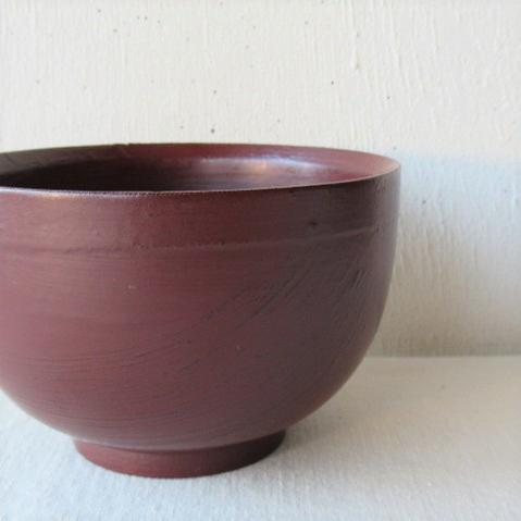 渕布多用椀刷毛根来/刷毛曙山岸厚夫の漆の器お椀/汁椀/椀/お味噌汁椀/国産/日本製/漆/漆器/越前/うるし/漆塗り/シック/木製