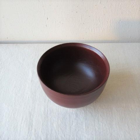 渕布多用椀刷毛根来/刷毛曙山岸厚夫の漆の器お椀/汁椀/椀/お味噌汁椀/国産/日本製/漆/漆器/越前/うるし/漆塗り/シック/木製