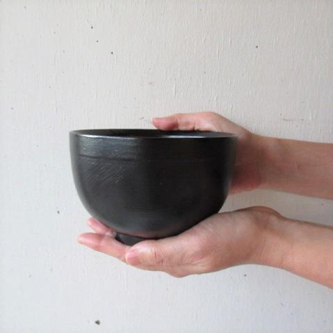 渕布多用椀刷毛根来/刷毛曙山岸厚夫の漆の器お椀/汁椀/椀/お味噌汁椀/国産/日本製/漆/漆器/越前/うるし/漆塗り/シック/木製
