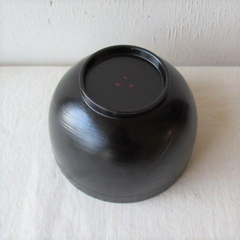渕布多用椀刷毛根来/刷毛曙山岸厚夫の漆の器お椀/汁椀/椀/お味噌汁椀/国産/日本製/漆/漆器/越前/うるし/漆塗り/シック/木製