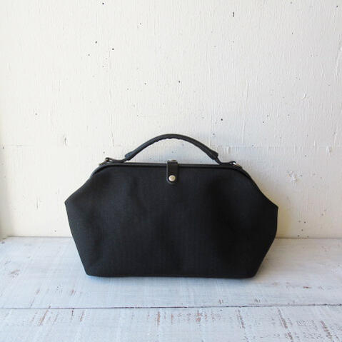 BAGWORKS / DOCTERMAN SD / BLACK御徒面子ワークス / お医者さんマンSD ショルダーバッグ 色：黒いこと帆布/キャンヴァス/トート/トートバッグ/ハンドバック/御先棒/物の具/物の具御徒面子/205黒いこと