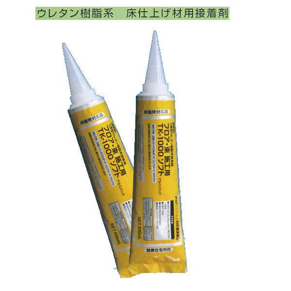 東郊実業 ウレタン系 床完成材用貼り付ける剤 TK-1000 600ml 軽銀容器に並べる 12本