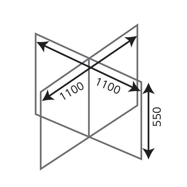楽天市場 アーテック 飛沫防止 十字型 卓上パーテーション 1100 1100mm 1セット イーヅカ