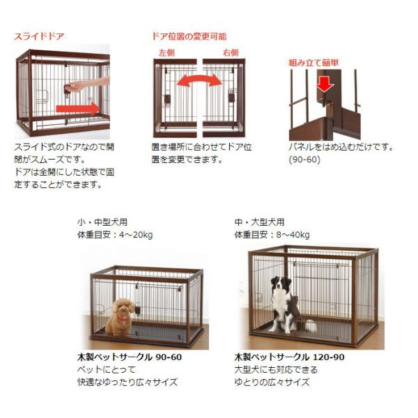 低価格で大人気の ケージ リッチェル 木製ペットサークル 1 90 中型犬 大型犬用 定番人気 Www Ghadeergroup Com