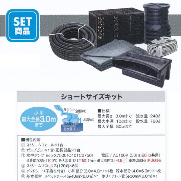 グローベン ナチュラルストリームガーデン ストリームキット ショートサイズキット C50STR030|イーヅカ