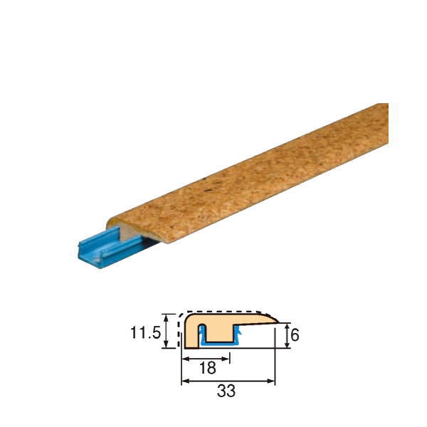 トッパーコルク スピード施工 コルクフローリング専用 コルク柄合成壁ミキリ SW-31 33×1810×11.5mm 4,294円