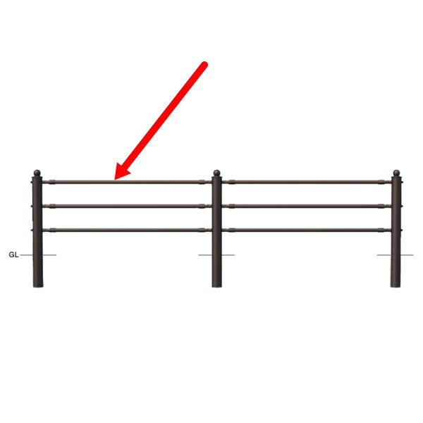 【楽天市場】サンポール 横断防止柵 ビームパイプ 1.5m用 SP-F38CT15 ブラウン : イーヅカ