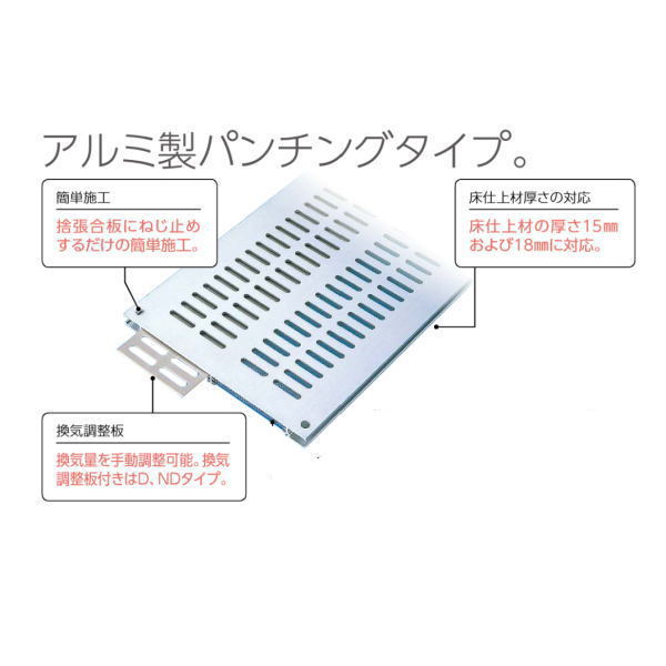 ダイケン 体育館用フロア換気口 換気調整板付 B5D300 1台