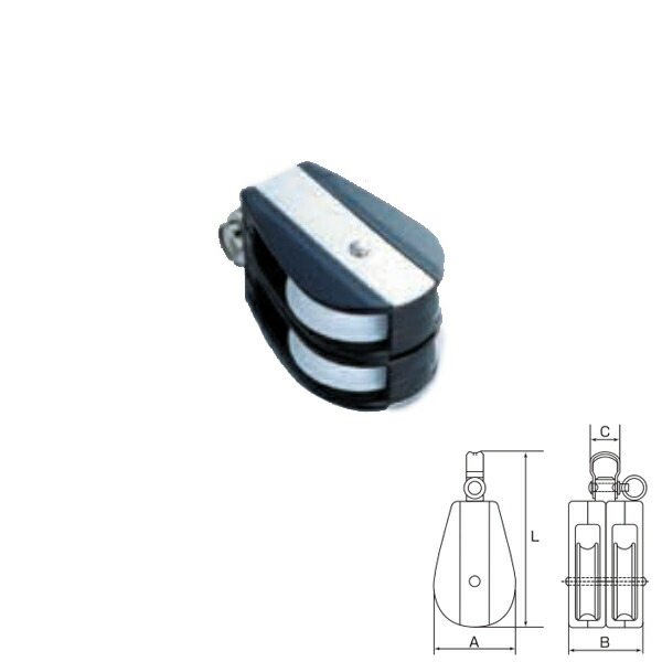 ひめじや Aブロック 2車 40mm・50mm（回転式） AD-56（50mm） 1個