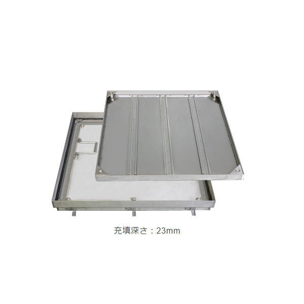 カネソウ 階層ハッチ MSELW-M 6080 詰め直す用 屋内用 密閉形（二重雨合羽・防臭形）ステンレス鋼製 手持ち部分・T形鍵付