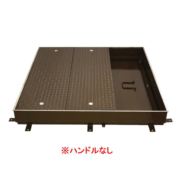 カネソウ 機関ハッチ W-2EC-600×1200 密閉形（雨合羽・防臭形） 縞鋼板蓋 手持ち部分なし